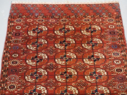 fig 1. ANTIQUE TEKKE TURKMEN 'DIP KHALI' RUG, SUPERB SOFT WOOL, 2ND HALF 19TH CENTURY.