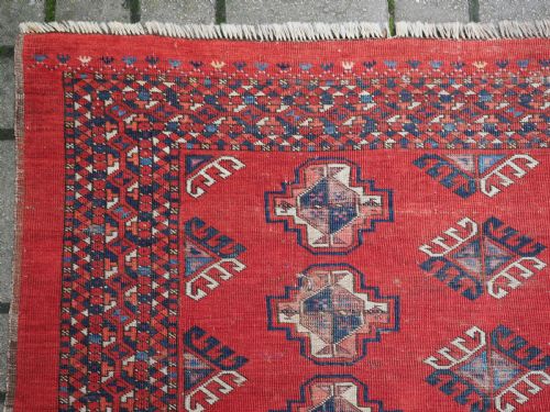 fig 1. ANTIQUE ERSARI TURKMEN CHUVAL OF SCARCE DESIGN, 1ST HALF 19TH CENTURY.