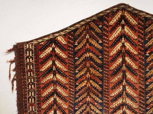 fig 2. ANTIQUE YOMUT TURKMEN ASMALYK, BRIDAL CAMEL DECORATION, 2ND HALF 19TH CENTURY.