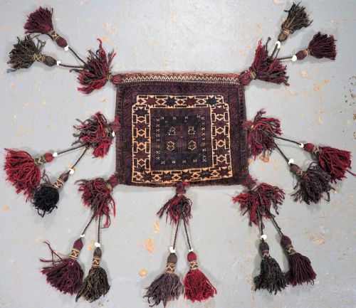 Antique Baluch Double Faced Vanity Bag, Sistan Province, Afghanistan, Circa 1900.