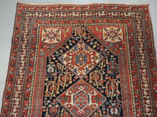 ANTIQUE TRIBAL QASHQAI RUG OUTSTANDING COLOUR CONDITION CIRCA 1900 - ADDITIONAL PHOTO 2