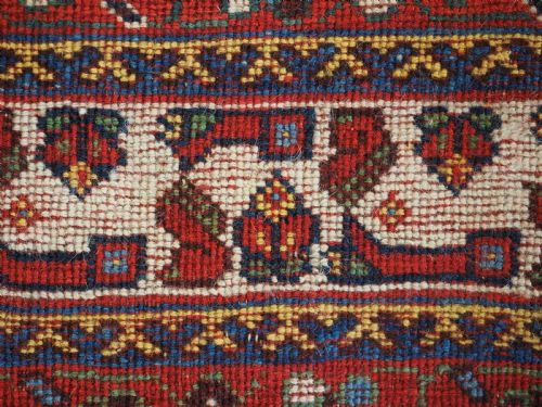 ANTIQUE TRIBAL QASHQAI RUG OUTSTANDING COLOUR CONDITION CIRCA 1900 - ADDITIONAL PHOTO 7