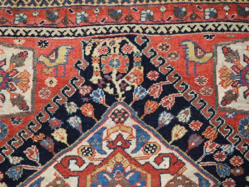 ANTIQUE TRIBAL QASHQAI RUG OUTSTANDING COLOUR CONDITION CIRCA 1900 - ADDITIONAL PHOTO 8