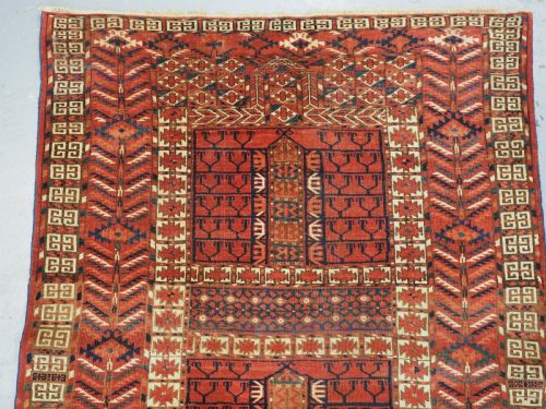 ANTIQUE TEKKE TURKMEN ENSI WITH OUTSTANDING COLOUR 2ND HALF 19TH CENTURY - ADDITIONAL PHOTO 2