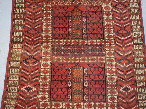 ANTIQUE TEKKE TURKMEN ENSI WITH OUTSTANDING COLOUR 2ND HALF 19TH CENTURY - ADDITIONAL PHOTO 3