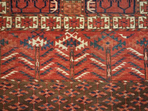 ANTIQUE TEKKE TURKMEN ENSI WITH OUTSTANDING COLOUR 2ND HALF 19TH CENTURY - ADDITIONAL PHOTO 8