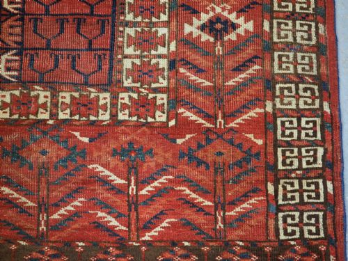 ANTIQUE TEKKE TURKMEN ENSI WITH OUTSTANDING COLOUR 2ND HALF 19TH CENTURY - ADDITIONAL PHOTO 9