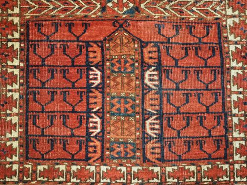 ANTIQUE TEKKE TURKMEN ENSI WITH OUTSTANDING COLOUR 2ND HALF 19TH CENTURY - ADDITIONAL PHOTO 10
