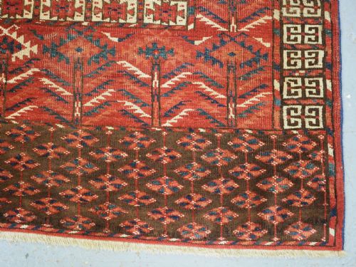 ANTIQUE TEKKE TURKMEN ENSI WITH OUTSTANDING COLOUR 2ND HALF 19TH CENTURY - ADDITIONAL PHOTO 13