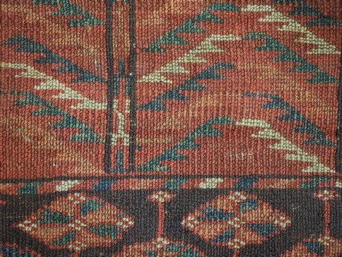 ANTIQUE TEKKE TURKMEN ENSI WITH OUTSTANDING COLOUR 2ND HALF 19TH CENTURY - ADDITIONAL PHOTO 14