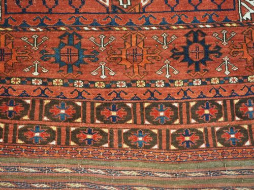 ANTIQUE ERSARI TURKMEN ENSI GREAT COLOUR CONDITION CIRCA 1880 - ADDITIONAL PHOTO 9