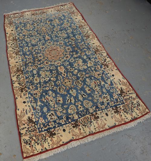 fig 1. RARE ANTIQUE NAIN RUG, YOUNG WEAVERS LEARNING RUG FULL OF CHARM, CIRCA 1900.