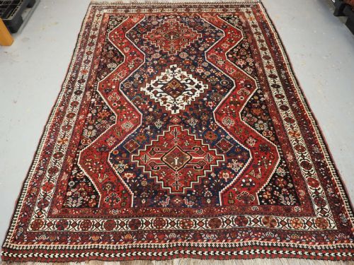 Antique Tribal Rug, Shiraz Region, Outstanding Condition, Dated 1921.