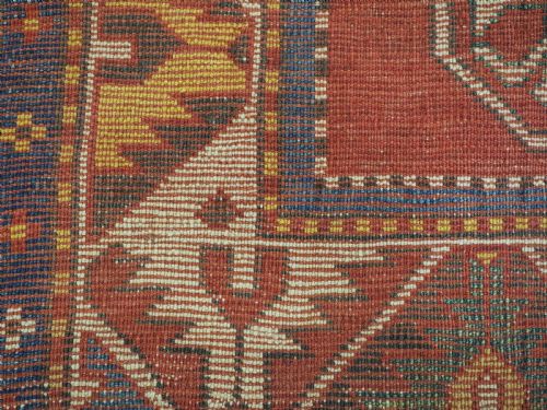 ANTIQUE CAUCASIAN FACHRALO KAZAK PRAYER RUG SUPERB COLOUR CIRCA 1880 - ADDITIONAL PHOTO 10