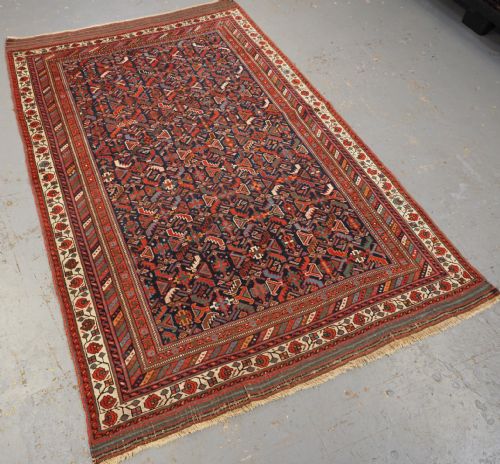 ANTIQUE TRIBAL AFSHAR RUG WITH ALL OVER HERATI DESIGN CIRCA 1890 - ADDITIONAL PHOTO 1