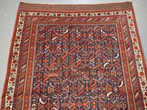ANTIQUE TRIBAL AFSHAR RUG WITH ALL OVER HERATI DESIGN CIRCA 1890 - ADDITIONAL PHOTO 2