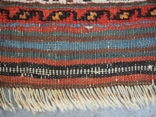 ANTIQUE TRIBAL AFSHAR RUG WITH ALL OVER HERATI DESIGN CIRCA 1890 - ADDITIONAL PHOTO 7