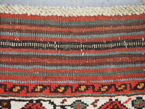 ANTIQUE TRIBAL AFSHAR RUG WITH ALL OVER HERATI DESIGN CIRCA 1890 - ADDITIONAL PHOTO 12