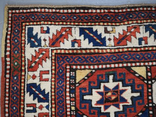 ANTIQUE CAUCASIAN MOGHAN KAZAK LONG RUG OUTSTANDING CONDITION CIRCA 1880 - ADDITIONAL PHOTO 5