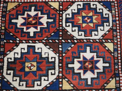 ANTIQUE CAUCASIAN MOGHAN KAZAK LONG RUG OUTSTANDING CONDITION CIRCA 1880 - ADDITIONAL PHOTO 7