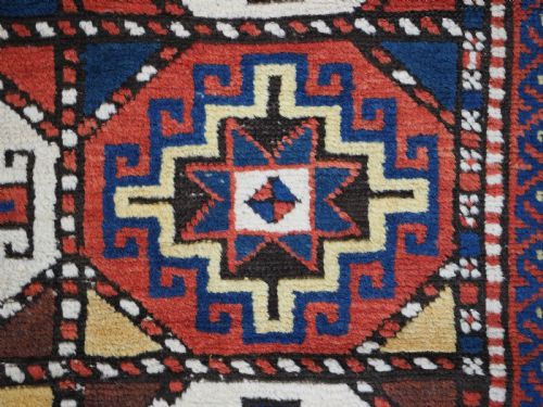 ANTIQUE CAUCASIAN MOGHAN KAZAK LONG RUG OUTSTANDING CONDITION CIRCA 1880 - ADDITIONAL PHOTO 8