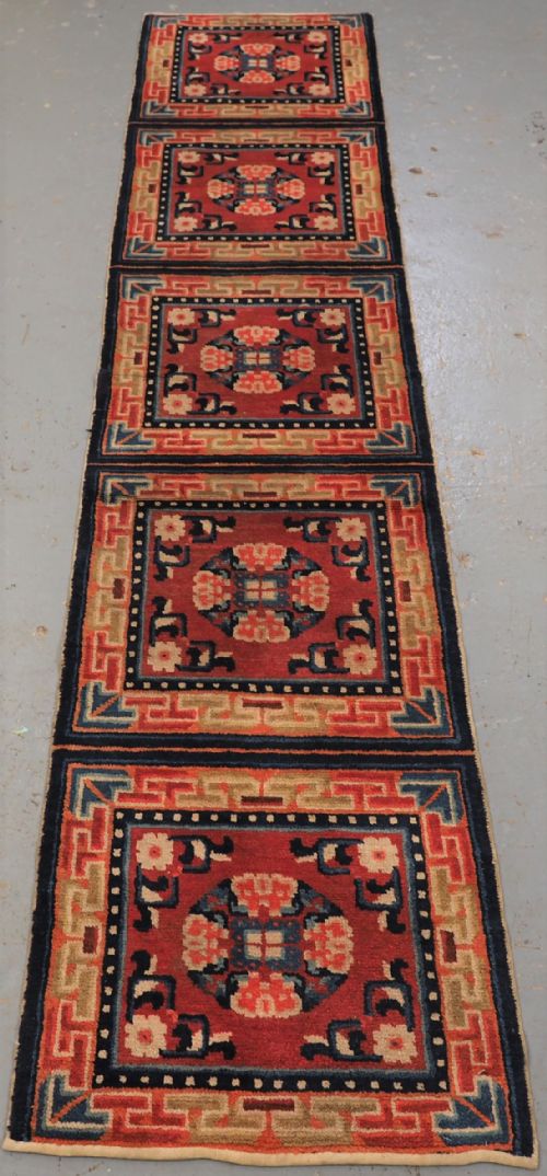 Antique Chinese Ningxia Bench Runner, Great Condition, Circa 1900.