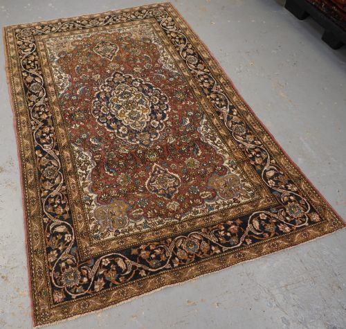 fig 1. ANTIQUE ISFAHAN REGION VILLAGE RUG, TRADITIONAL DESIGN, (ONE OF A PAIR A) CIRCA 1920.