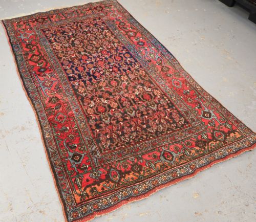 fig 1. ANTIQUE BIJAR RUG, WOOL FOUNDATION, HERATI DESIGN, CIRCA 1900.