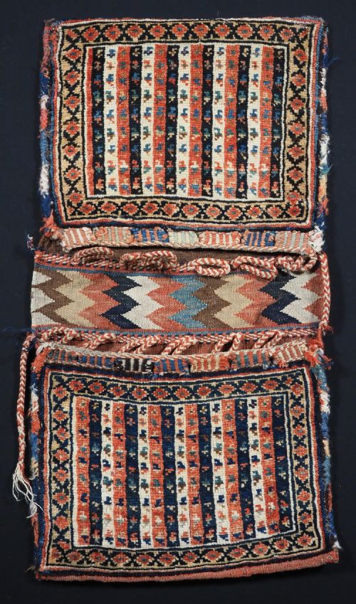 Antique Qashqai Tribal Khorjin, Saddle Bags Complte with Decorative Backs, Circa 1900.