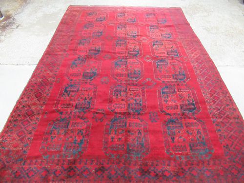 ANTIQUE AFGHAN ERSARI TURKMEN VILLAGE CARPET EXCELLENT CONDITION CIRCA 190020 - ADDITIONAL PHOTO 1