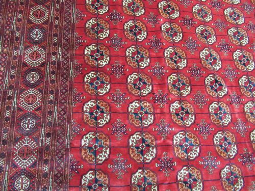 ANTIQUE TURKMEN CARPET OF RUSSIAN EXPORT QUALITY CIRCA 190020 - ADDITIONAL PHOTO 2