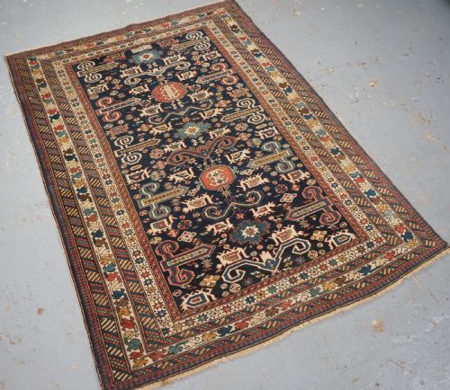 fig 1. ANTIQUE CAUCASIAN KUBA REGION PEREPEDIL RUG, DATED 1909.