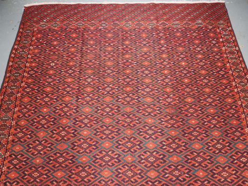 ANTIQUE YOMUT TURKMEN PALAS SOUMAK KILIM GOOD CONDITION LONG KILIM ENDS WITH DIAMOND DESIGN CIRCA 190020 - ADDITIONAL PHOTO 2
