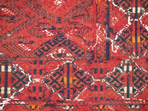 ANTIQUE YOMUT TURKMEN PALAS SOUMAK KILIM GOOD CONDITION LONG KILIM ENDS WITH DIAMOND DESIGN CIRCA 190020 - ADDITIONAL PHOTO 7