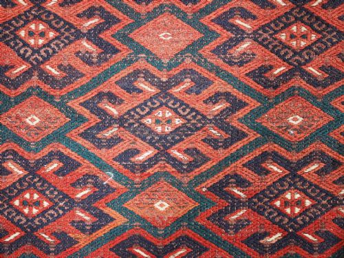 ANTIQUE YOMUT TURKMEN PALAS SOUMAK KILIM GOOD CONDITION LONG KILIM ENDS WITH DIAMOND DESIGN CIRCA 190020 - ADDITIONAL PHOTO 8