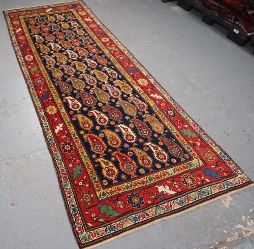 ANTIQUE CAUCASIAN KARABAGH REGION LONG RUG RUNNER AMAZING COLOUR CIRCA 1900 - ADDITIONAL PHOTO 1