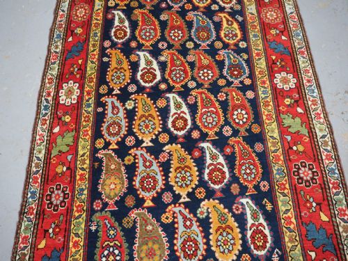 ANTIQUE CAUCASIAN KARABAGH REGION LONG RUG RUNNER AMAZING COLOUR CIRCA 1900 - ADDITIONAL PHOTO 3