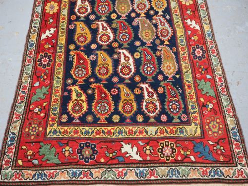 ANTIQUE CAUCASIAN KARABAGH REGION LONG RUG RUNNER AMAZING COLOUR CIRCA 1900 - ADDITIONAL PHOTO 5