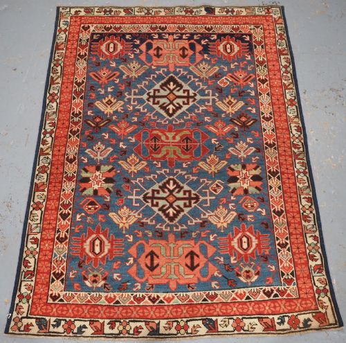 Antique Caucasian Seichur Rug, Outstanding Design & Colour, Circa 1890.