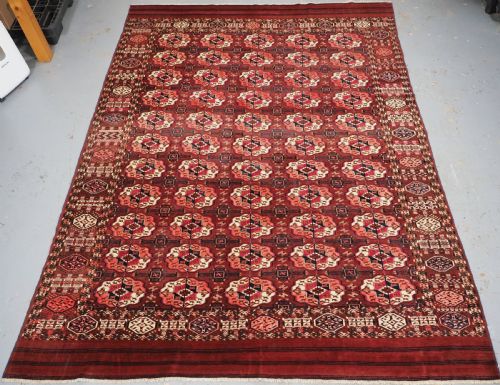Antique Tekke Turkmen Main Carpet, Small Room Size, Circa 1880.