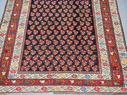 ANTIQUE CAUCASIAN DAGESTAN PRAYER RUG WITH SMALL BOTEH DESIGN CIRCA 1890 - ADDITIONAL PHOTO 5