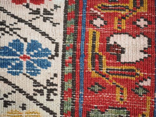 ANTIQUE CAUCASIAN DAGESTAN PRAYER RUG WITH SMALL BOTEH DESIGN CIRCA 1890 - ADDITIONAL PHOTO 13