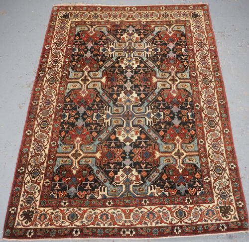 Antique Tabriz Rug with Scarce Caucasian Seichur Design, Circa 1900.