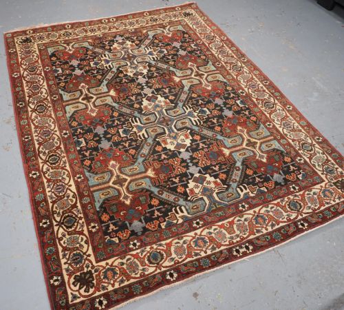 fig 1. ANTIQUE TABRIZ RUG WITH SCARCE CAUCASIAN SEICHUR DESIGN, CIRCA 1900.