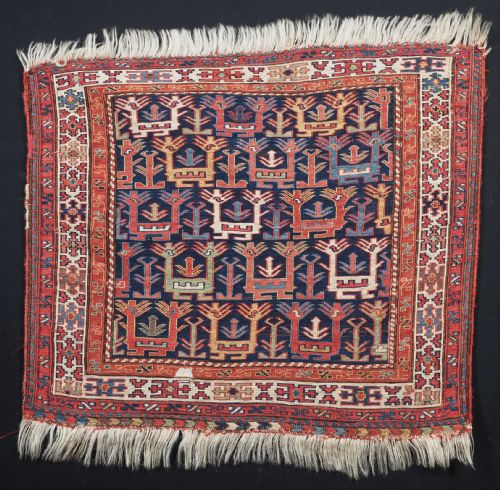 Antique Shahsavan Soumak Bag Face with Bird Design, Mid 19th Century.