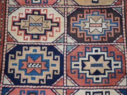 ANTIQUE CAUCASIAN MOGHAN KAZAK LONG RUG OUTSTANDING SOFT COLOURS CIRCA 1880 - ADDITIONAL PHOTO 8