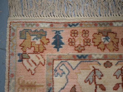 ANTIQUE TURKISH KULA OUSHAK RUG SOFT PASTEL COLOURS CIRCA 1900 - ADDITIONAL PHOTO 5