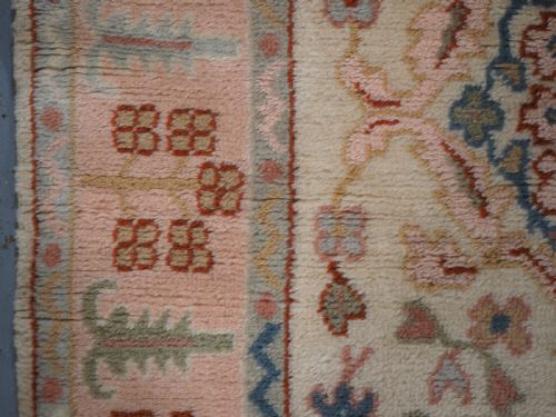 ANTIQUE TURKISH KULA OUSHAK RUG SOFT PASTEL COLOURS CIRCA 1900 - ADDITIONAL PHOTO 6