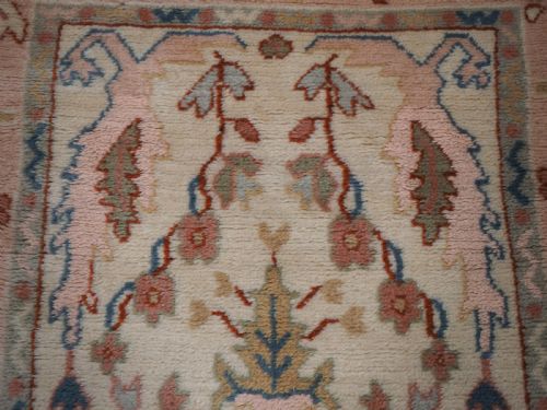 ANTIQUE TURKISH KULA OUSHAK RUG SOFT PASTEL COLOURS CIRCA 1900 - ADDITIONAL PHOTO 7