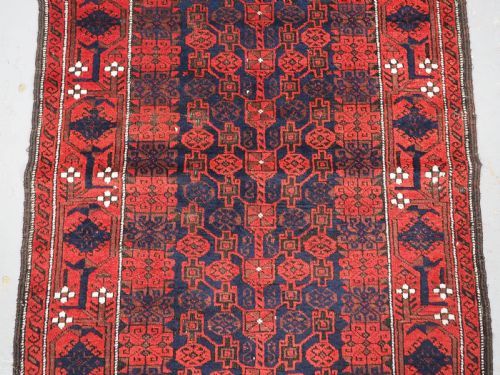 ANTIQUE BALUCH RUG UNUSUAL DESIGN WITH SUPERB BORDER CIRCA 1880 - ADDITIONAL PHOTO 3
